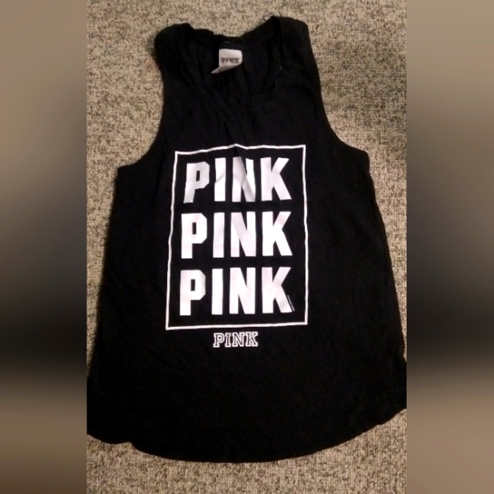 Victoria secret pink logo tank top